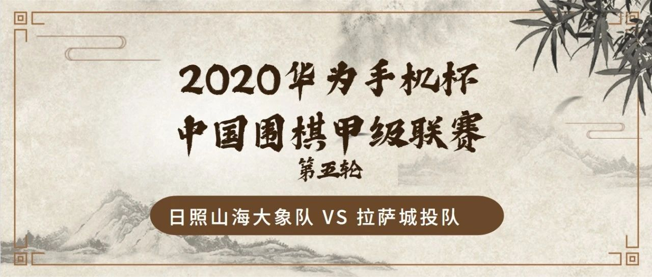 2020华为手机杯中国围棋甲级联赛第五轮 日照山海大象队 VS 拉萨城投队